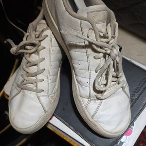 adidas Women's White Low-Top Leather Sneakers